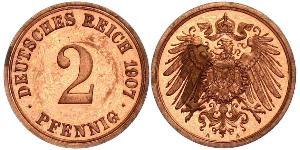 2 Pfennig Alemania Bronce 