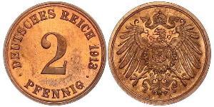 2 Pfennig Alemania Bronce 