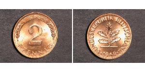 2 Pfennig Alemania Occidental (1949-1990) Bronce 