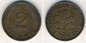 2 Pfennig Alemania Occidental (1949-1990) Bronce 