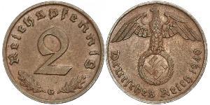 2 Pfennig Alemania nazi (1933-1945) Bronce 