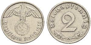 2 Pfennig Alemania nazi (1933-1945) Bronce 