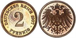2 Pfennig Alemania Bronce 