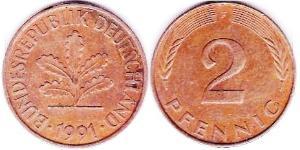 2 Pfennig Allemagne de l