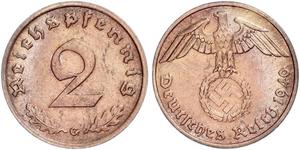 2 Pfennig Deutsches Reich (1933-1945) Bronze 
