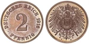 2 Pfennig Deutschland Bronze 