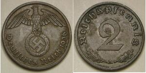 2 Pfennig Nazi Germany (1933-1945) Bronze 