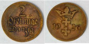 2 Pfennig Poland / Gdansk (1920-1939) Bronze 