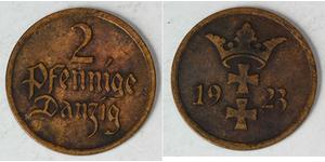2 Pfennig Poland / Gdansk (1920-1939) Bronze 