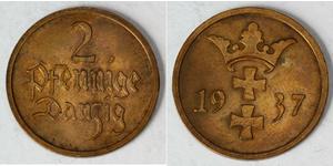 2 Pfennig Polen / Gdansk (1920-1939) Bronze 