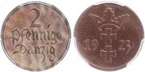 2 Pfennig Polen / Gdansk (1920-1939) Bronze 