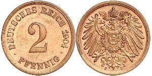 2 Pfennig Germania Bronzo 
