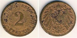 2 Pfennig Germania Bronzo 