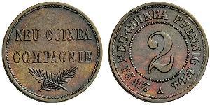 2 Pfennig Empire allemand (1871-1918) / Nouvelle-Guinée Cuivre 