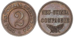 2 Pfennig Empire allemand (1871-1918) / Nouvelle-Guinée Cuivre 