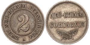 2 Pfennig Empire allemand (1871-1918) / Nouvelle-Guinée Cuivre 