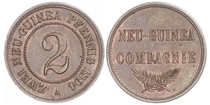 2 Pfennig Nuova Guinea / Impero tedesco (1871-1918) Rame 