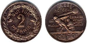 2 Pfennig Alemania  
