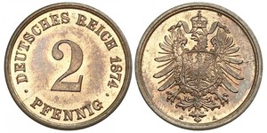 2 Pfennig 德国  