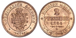 2 Pfennig 萨克森王国 (1806 - 1918)  