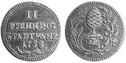 2 Pfennig 奥格斯堡 (1276 - 1803 Augsburg) 銅 