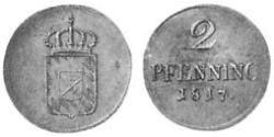2 Pfennig 巴伐利亞王國 (1806 - 1918) 銅 