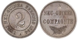 2 Pfennig 德意志帝國 (1871 - 1918) / New Guinea 銅 