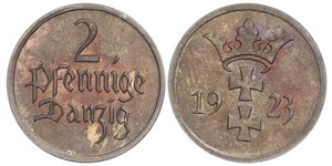 2 Pfennig 但澤自由市 (1920 - 1939) / 波兰 青铜 