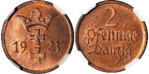 2 Pfennig 但澤自由市 (1920 - 1939) / 波兰 青铜 