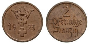 2 Pfennig 但澤自由市 (1920 - 1939) / 波兰 青铜 