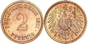 2 Pfennig 德国 青铜 