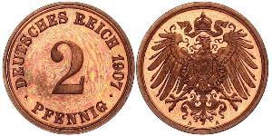 2 Pfennig 德国 青铜 