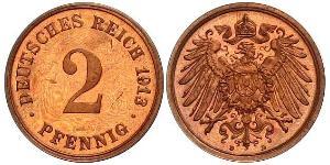 2 Pfennig 德国 青铜 