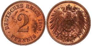 2 Pfennig 德国 青铜 
