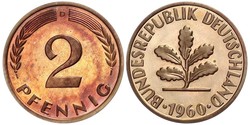 2 Pfennig 西德 (1949 - 1990) 青铜 