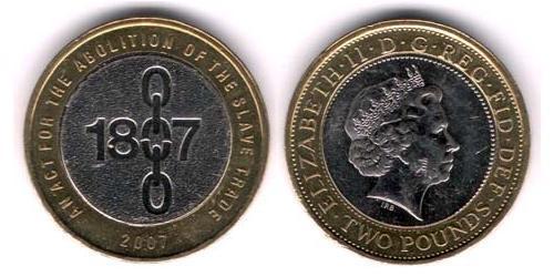 2 Pound Feriind Kiningrik (1922-) Bilame Elizabeth II (1926-2022)
