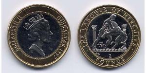 2 Pound Gibraltar Bimetal 伊丽莎白二世 (1926-2022)