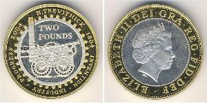 2 Pound Regno Unito (1922-) Bimetal Elisabetta II (1926-2022)