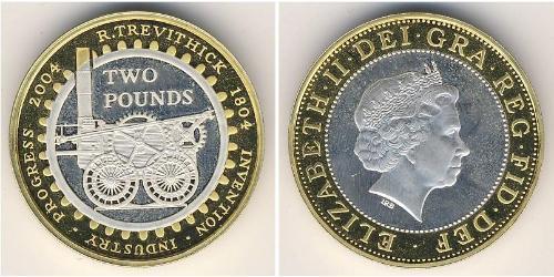2 Pound Regno Unito (1922-) Bimetal Elisabetta II (1926-2022)