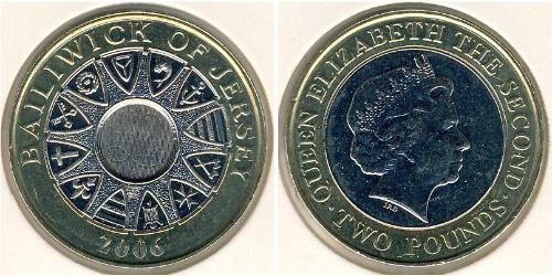 2 Pound 泽西 (1066 - ) Bimetal 