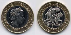 2 Pound Gibraltar (1704 - ) Bimetall Elizabeth II (1926-2022)