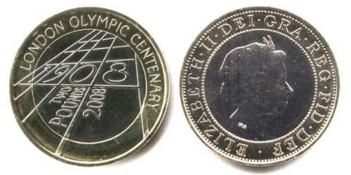 2 Pound Vereinigtes Königreich (1922-) Bimetall Elizabeth II (1926-2022)