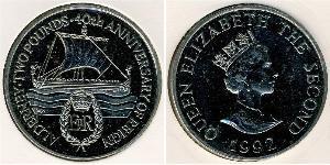 2 Pound United Kingdom (1922-) Copper/Nickel Elizabeth II (1926-2022)