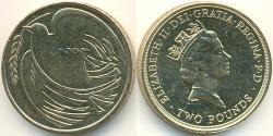 2 Pound Feriind Kiningrik (1922-) Cuivre/Nickel Elizabeth II (1926-2022)