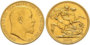 2 Pound Vereinigtes Königreich von Großbritannien und Irland (1801-1922) Gold Eduard VII (1841-1910)