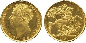 2 Pound Vereinigtes Königreich von Großbritannien und Irland (1801-1922) Gold Georg IV (1762-1830)
