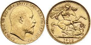 2 Pound Vereinigtes Königreich von Großbritannien und Irland (1801-1922) Gold Eduard VII (1841-1910)