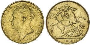 2 Pound Vereinigtes Königreich von Großbritannien und Irland (1801-1922) Gold Georg IV (1762-1830)