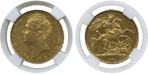 2 Pound Vereinigtes Königreich von Großbritannien und Irland (1801-1922) Gold Georg IV (1762-1830)