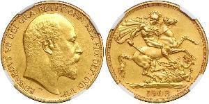 2 Pound Vereinigtes Königreich von Großbritannien und Irland (1801-1922) Gold Eduard VII (1841-1910)